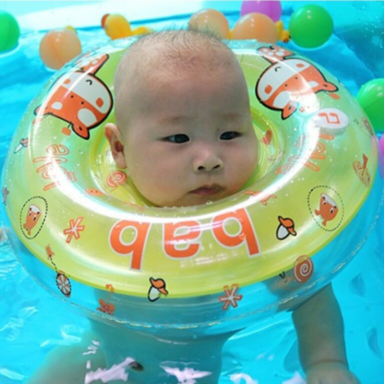 Baby Swimming Neck Float Inflatables Ring Adjustable Safety Circle