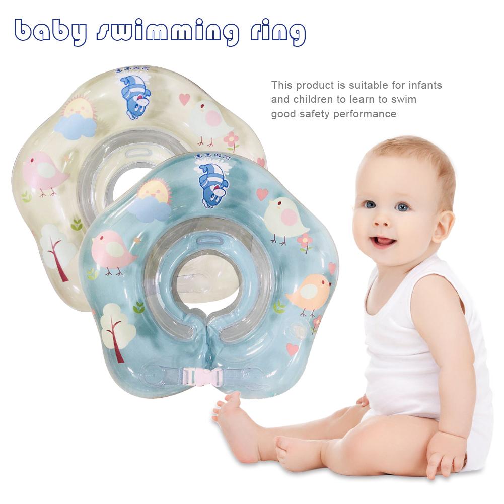 Newborn Baby Safety Swimming Ring Inflatable Spa Pool Float With Secure Neck Collar - 5