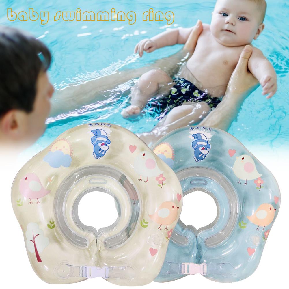 Newborn Baby Safety Swimming Ring Inflatable Spa Pool Float With Secure Neck Collar - 3