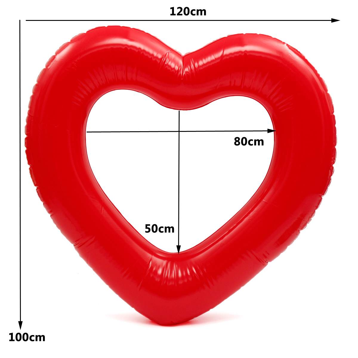 Inflatable Heartshaped Swim Ring Kids Adults Pool Float Mattress Beach Party Water Toys Lifebuoy For Swimming Fun - 4