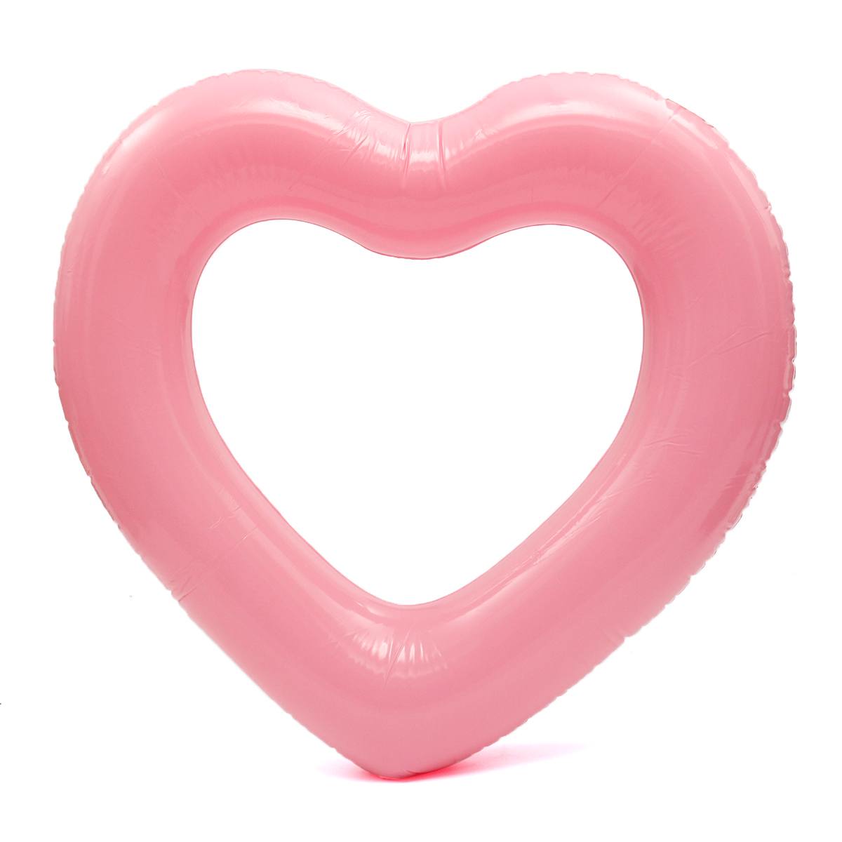 Inflatable Heartshaped Swim Ring Kids Adults Pool Float Mattress Beach Party Water Toys Lifebuoy For Swimming Fun - 1