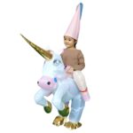 Kids Inflatable Costume Riding Unicorn Suit With Hat Cosplay Party Fat Fancy Dress