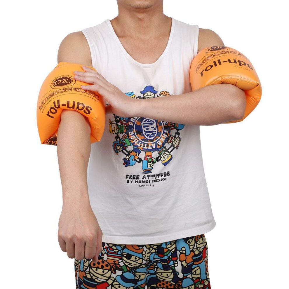 Inflatable Swimming Arm Bands Thickened Floatation Sleeves Pair Experience