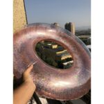 Rose Gold Bling Sparkling Adult Swimming Rings Inflatable Pool Float Handles Yellow Round Circle Ring Sr10 - 6