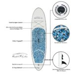 All Round Paddle Board 10'length 30 Inch Width 4 Thick Inflatable Sup With Adjustable Travel Backpack Leash - 3