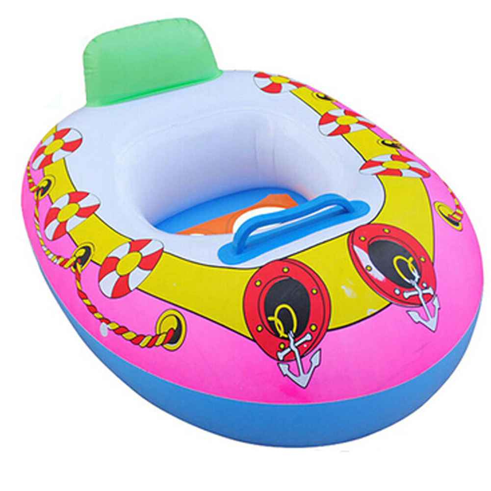 Inflatable Baby Swim Trainer Ring Kids Pool Floating Boat Seat Beach Swim Aid Suitable For 25 Year Olds Size 65x45cm - 7