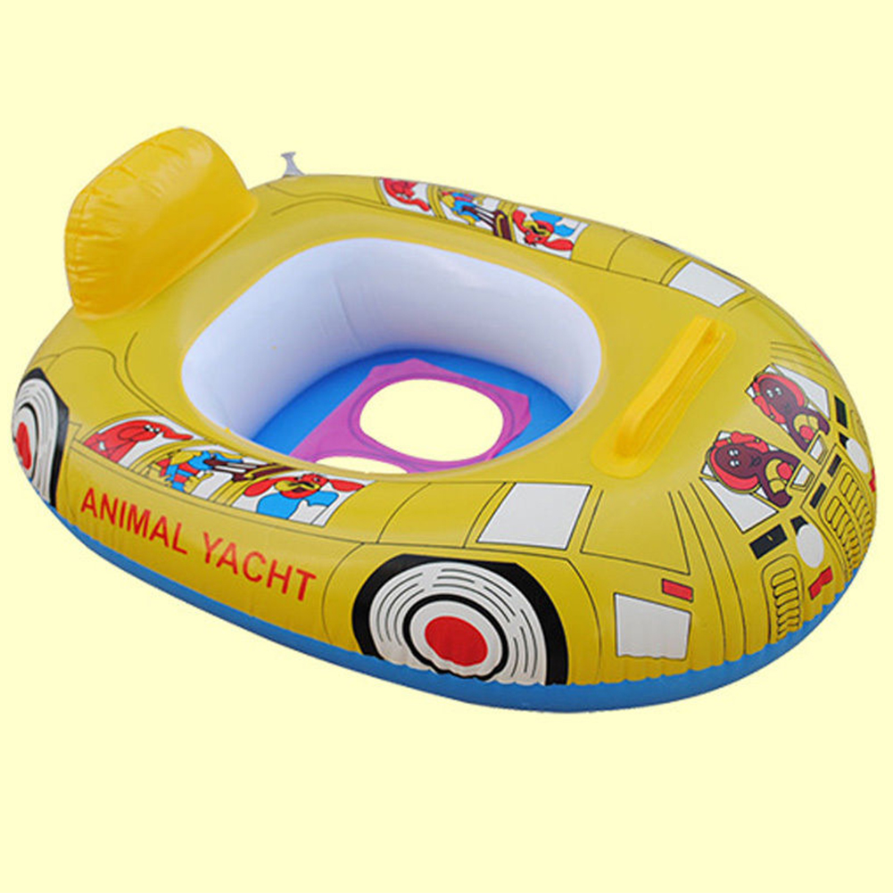 Inflatable Baby Swim Trainer Ring Kids Pool Floating Boat Seat Beach Swim Aid Suitable For 25 Year Olds Size 65x45cm - 5