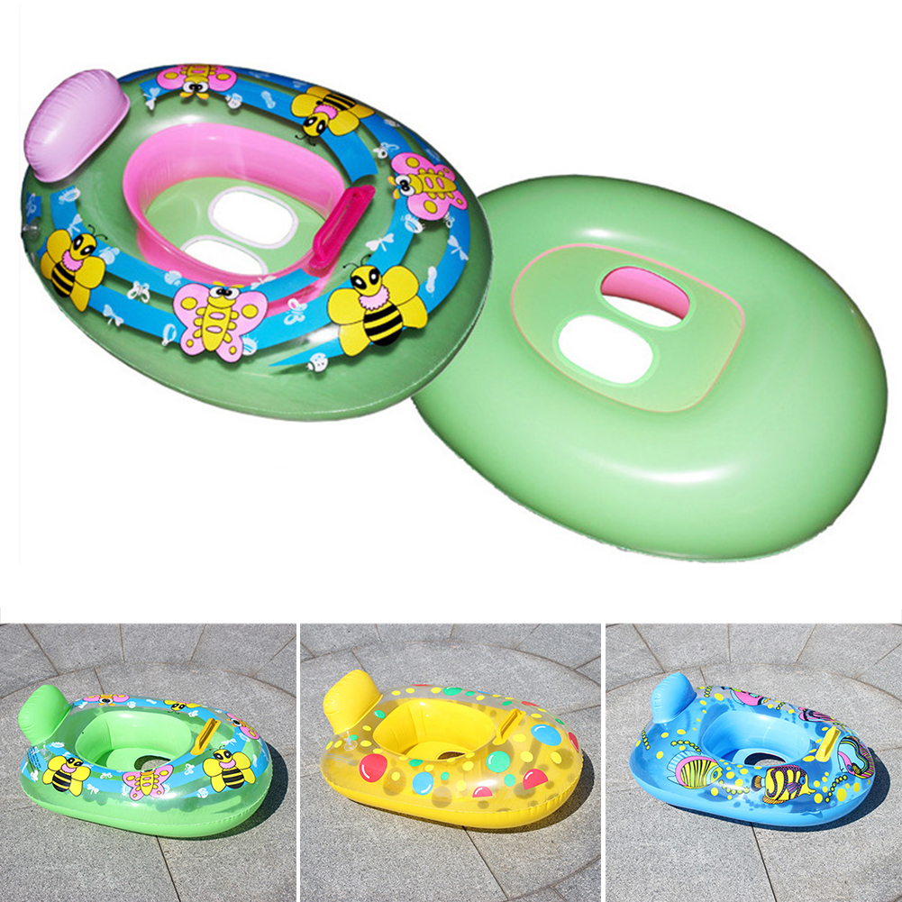 Inflatable Baby Swim Trainer Ring Kids Pool Floating Boat Seat Beach Swim Aid Suitable For 25 Year Olds Size 65x45cm - 3