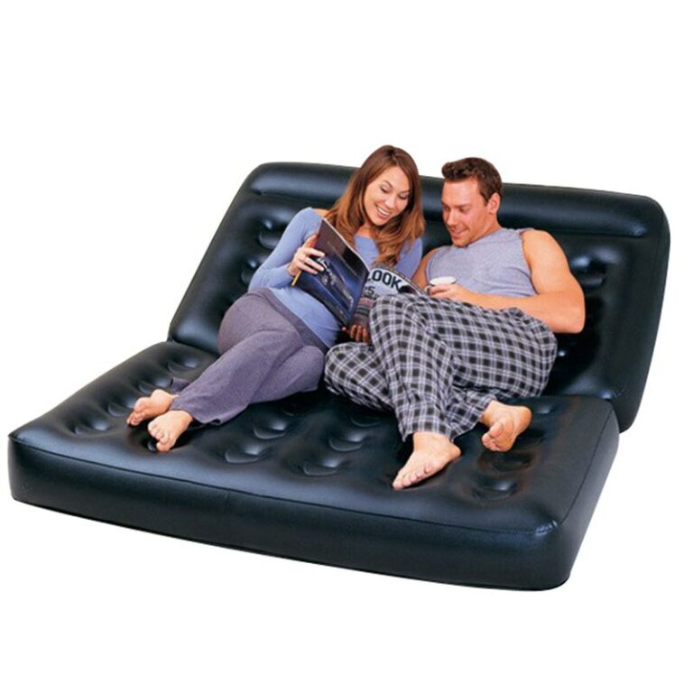 Modern Black Inflatable Camping Sofa Bed For Outdoor And Home Use