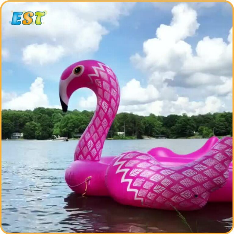 Extralarge Pink Flamingo Inflatable Pool Float Lake Raft For 6 People