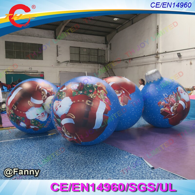 Jumbo Inflatable Christmas Ball Vibrant Holiday Party Decoration ...