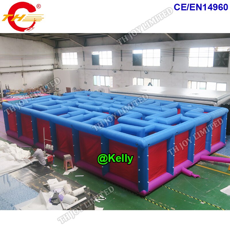 Door 8x12m Gaint Inflatable Maze Tag For Outdoor Carnival Arena Game Kids And Adults - 4