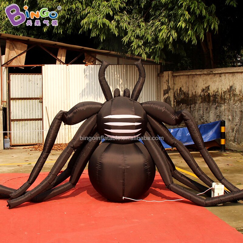 Postage 3 Meters Inflatable Black Spider For Amusement Park Decoration Halloween Use Toy - 6