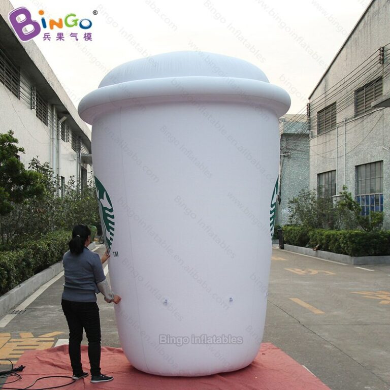 Giant 10ft Inflatable Coffee Cup Balloon Pvc Airtight Sky Floating Toy