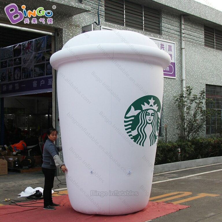 Giant 10ft Inflatable Coffee Cup Balloon Pvc Airtight Sky Floating Toy
