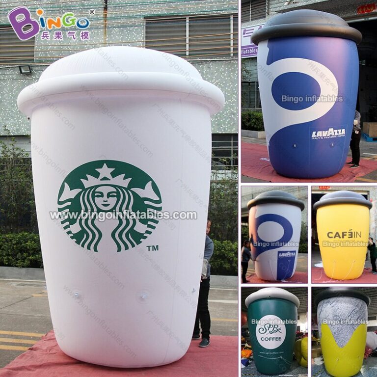 Giant 10ft Inflatable Coffee Cup Balloon Pvc Airtight Sky Floating Toy