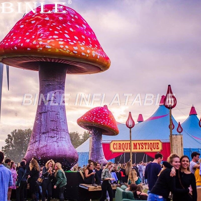 5m 16fth Outdoor Led Lighting Giant Inflatable Mushroom For Event Music Festival Stage Decoration - 3