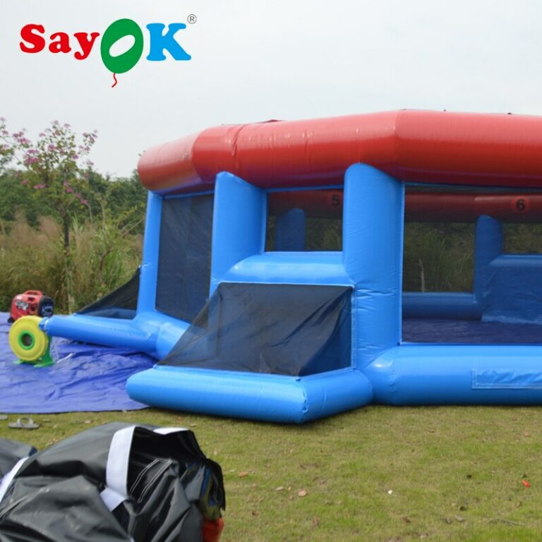 Inflatable Soccer Field With Goals Air Blower For Team Match Games