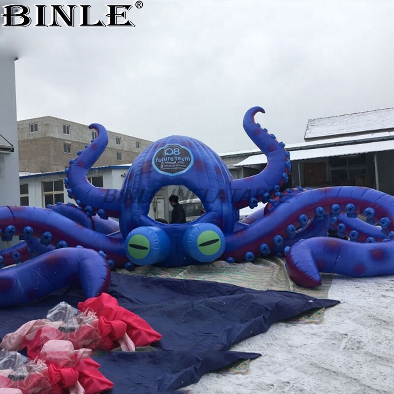 Popular 8m 26ftw Concert Stage Decoration Giant Inflatable Octopus Dome Tent Outdoor Tentacles For Dj - 2