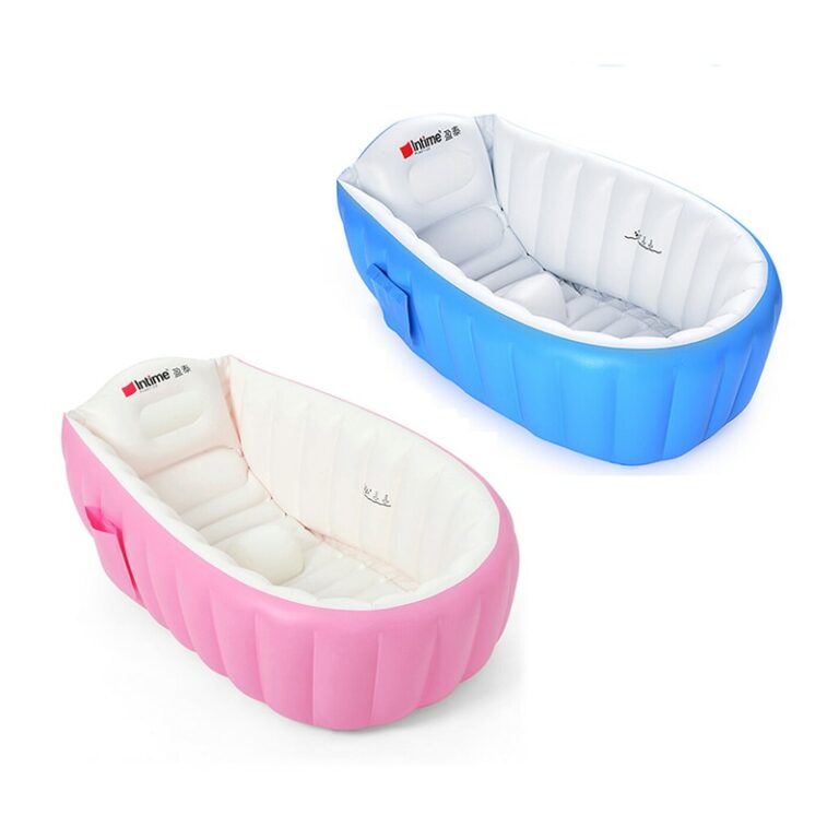 Inflatable Portable Bathtub With Air Pump Comfort Cushion For Kids