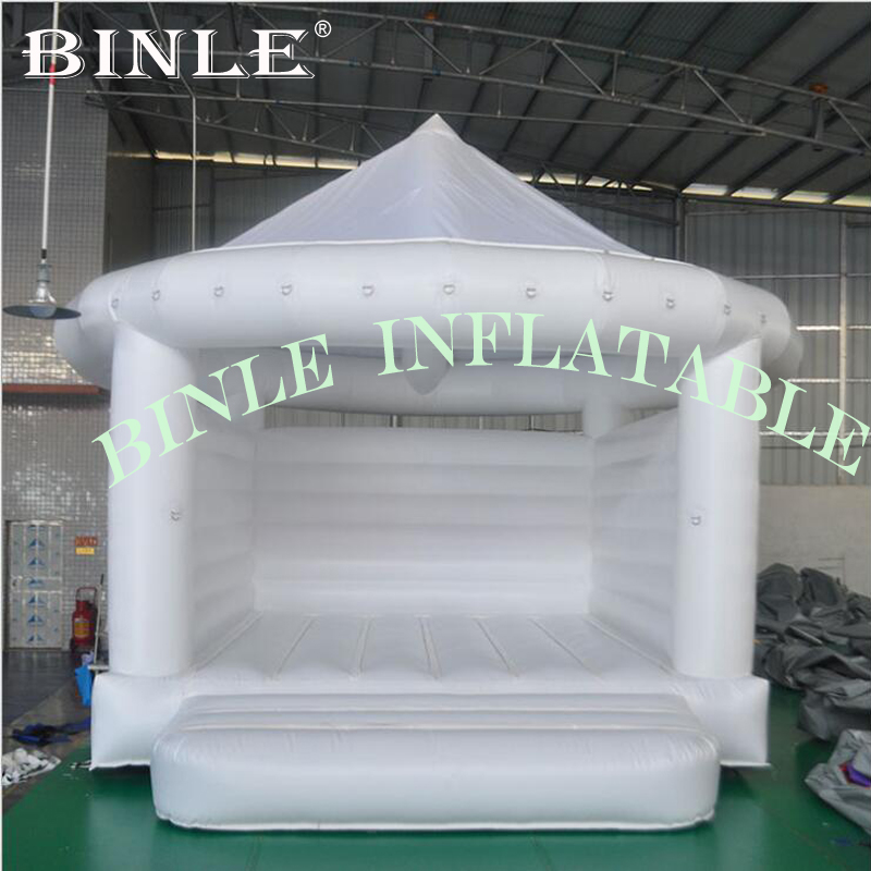 055mm Pvc White Inflatable Wedding Bouncy Castle Adult Jumping Bouncer For Outdoor Fun - 3