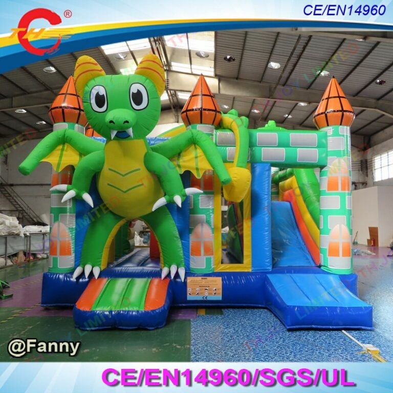 Dinosaur Themed Inflatable Bouncy Castle Slide Combo 5x5m Kids Jumping