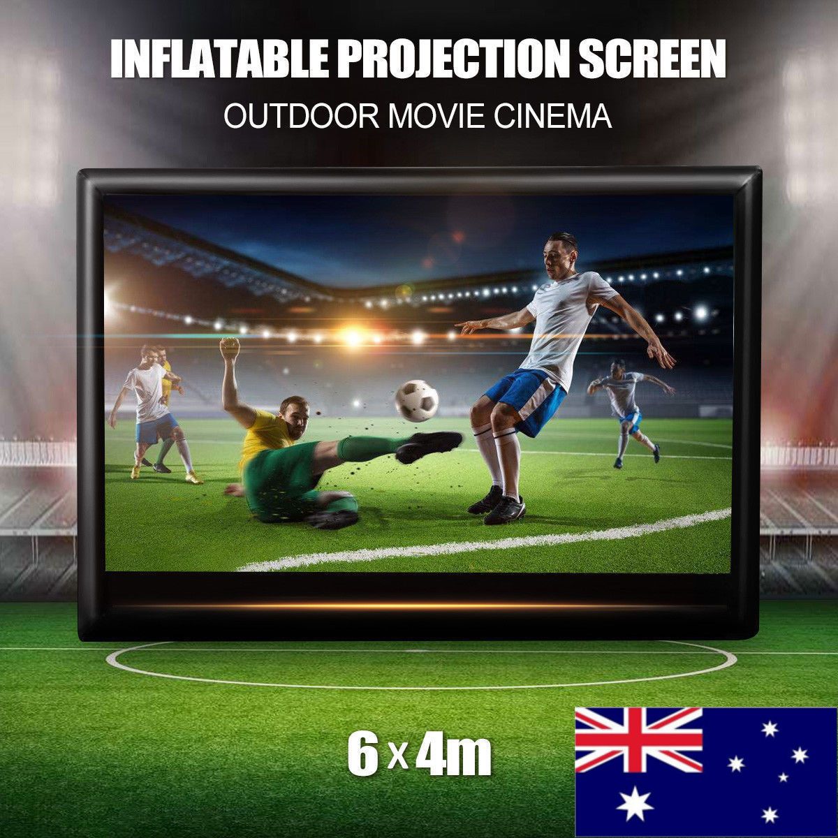 Large Outdoor Inflatable Movie Screen With 169 Aspect Ratio Home Cinema Projection Includes Highpowered Blower - 1