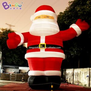 8 Meters Height Inflatable X-mas Santa Claus Displaying Toy Customized Christmas Old Man Welcome Gesture For Entrance Decoration - 2