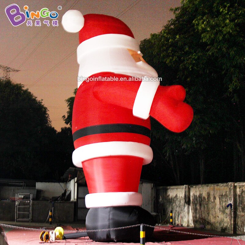 Personalized 3x7 3x8mh Giant Inflatable Santa Claus For Decoration Standing Type Blow Up Display Toys - 6