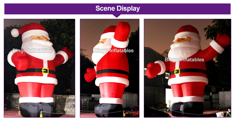 Giant Standing Type 3x7 3x8mh Personalized Inflatable Santa Claus Holiday Decoration Blow Up Display Toys - 2