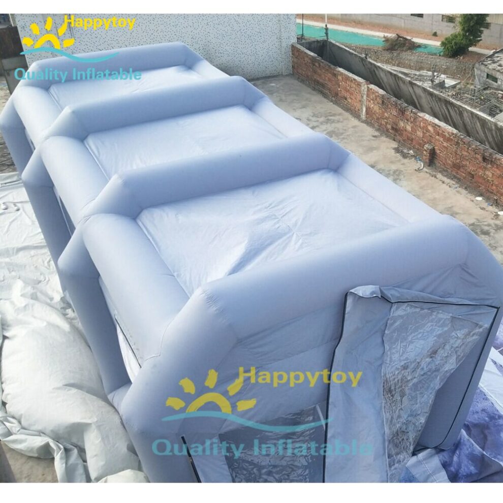 Portable Inflatable Car Spray Paint Booth Tent With Dual Air Blowers Filter