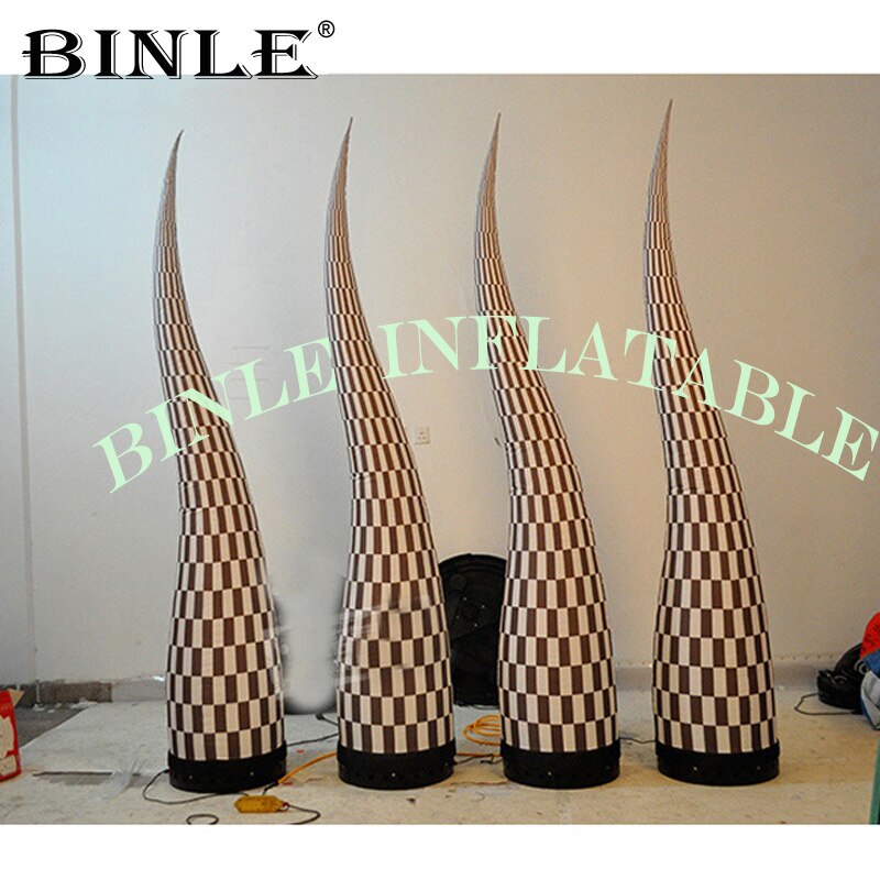 Attractive Inflatable Tusk With Led Lights For Wedding Party Events Decoration Illuminated Cone Stage Props - 2
