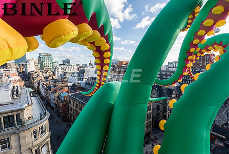 Green Giant Inflatable Octopus Tentacles Jellyfish Balloon For Outdoor Festive Party Decorations - 4