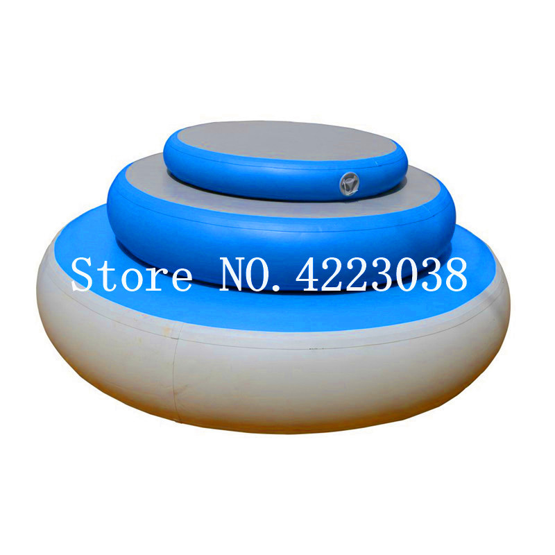 Round Inflatable Gymnastics Airspot Floor Training Set 07m 1m 14m Diameter - 10