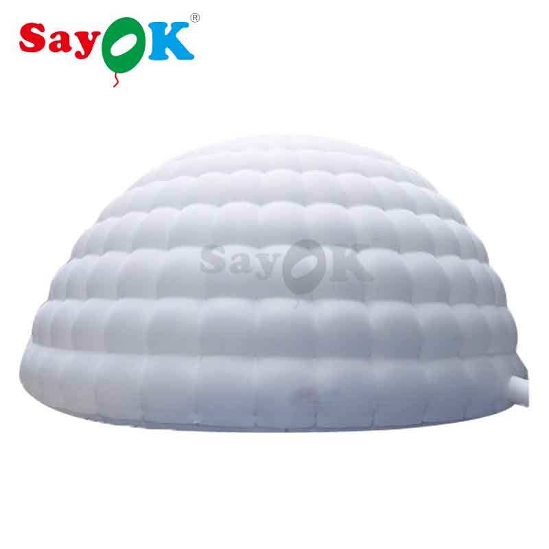 5m Multicolor Led Lighted Inflatable Dome Tent Changing Lights Igloo Party Event Tent - 1