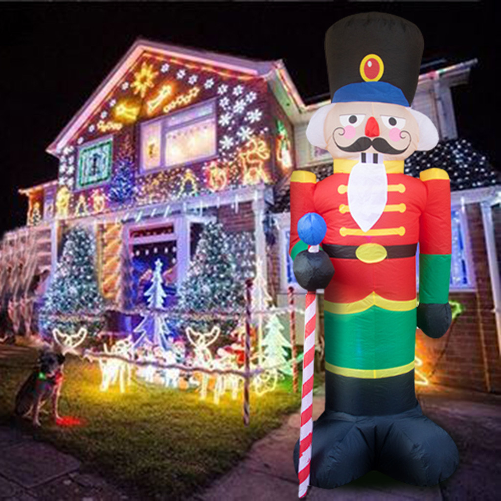 Large 24m Led Lighted Inflatable Christmas Holiday Outdoor Decoration Fun Festive Doll Design - 4