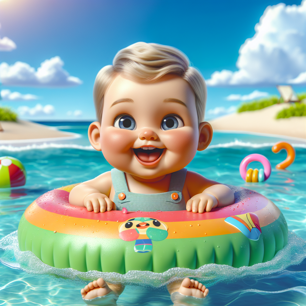 Convenience of an Easy to Use Swim Collar for Babies  