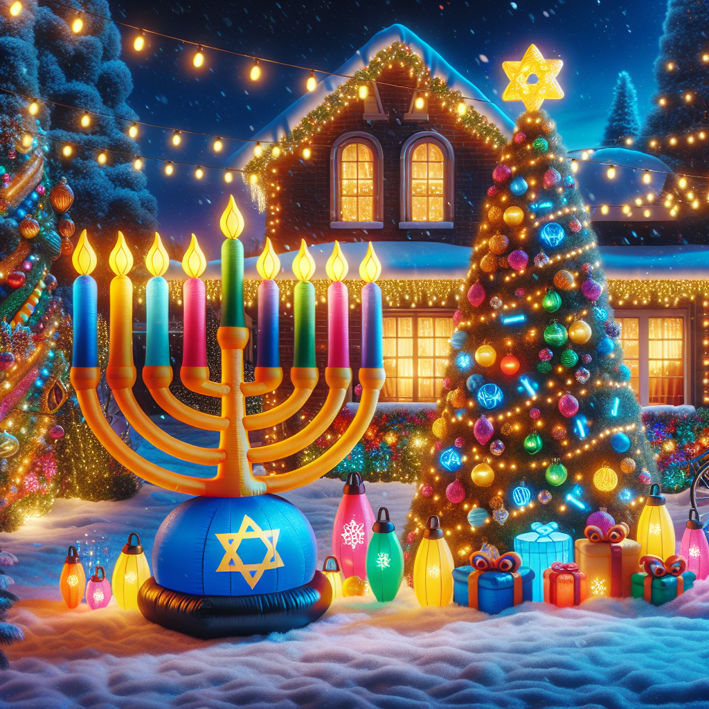 Brighten Up Your Celebrations with Inflatable Menorah Decorations for Chanukah Celebrations  