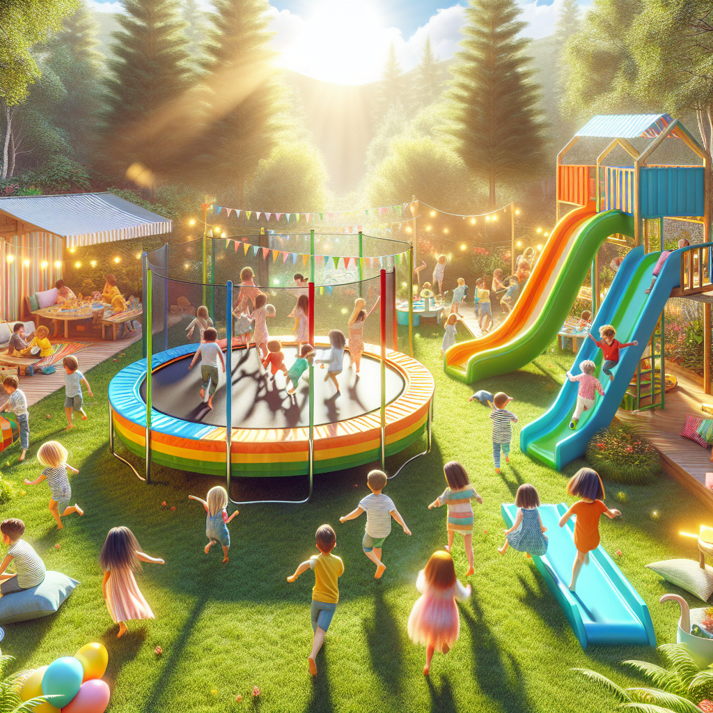 Transform Your Backyard With a Customizable Trampoline Slide Park for Outdoor Play  