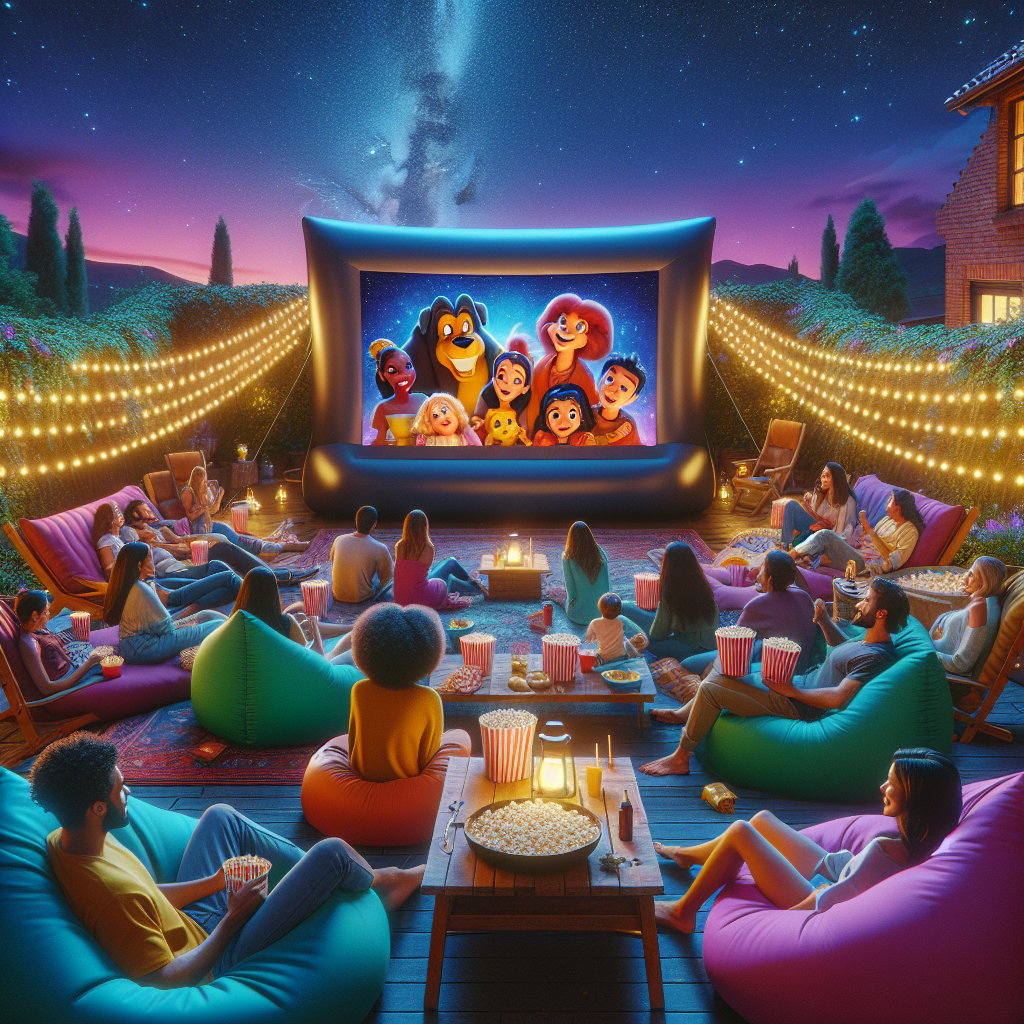 Creative Indoor and Outdoor Movie Night Ideas with Inflatable Screens  