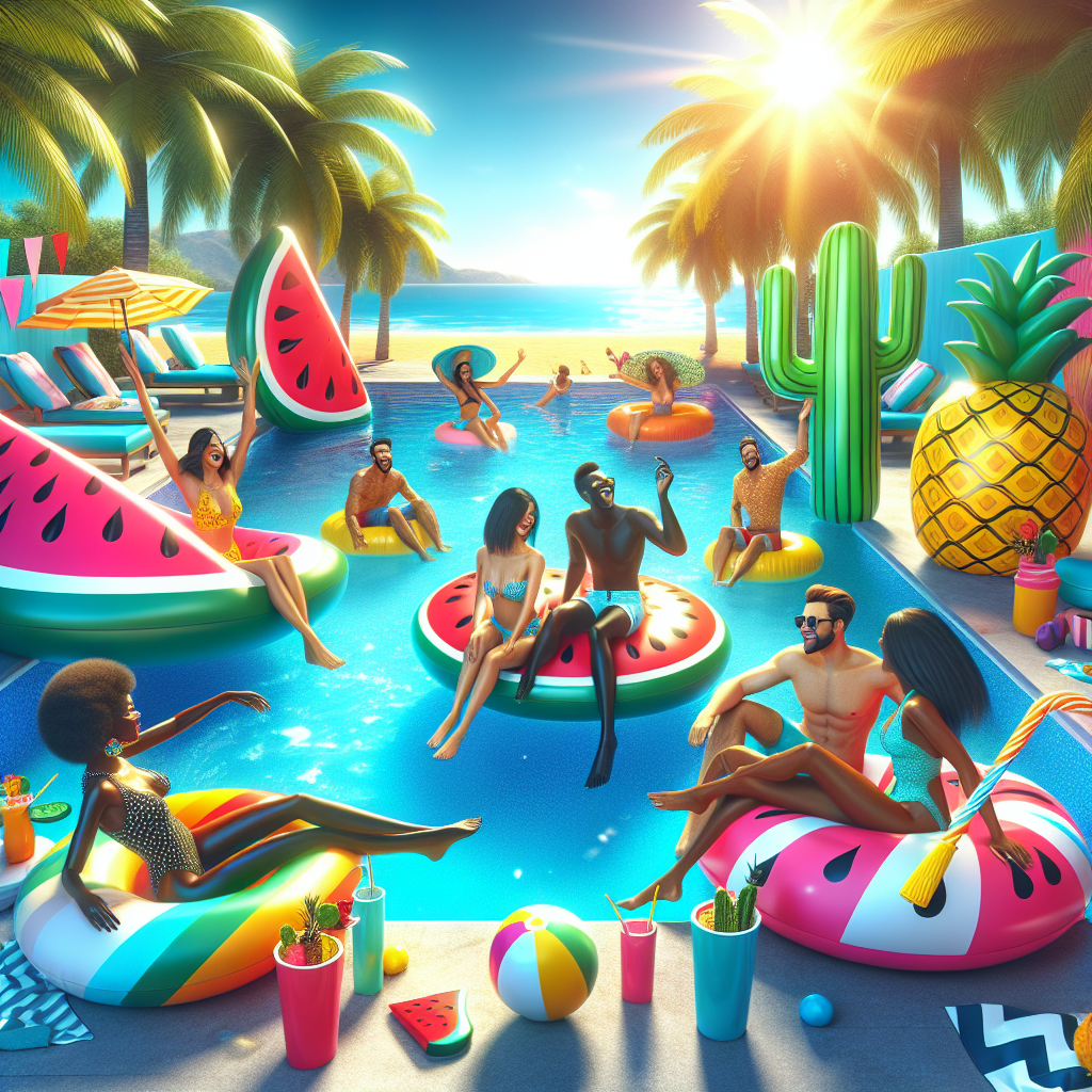 Fun Watermelon, Pineapple, and Cactus Pool Floats for Socializing: A Must-Have Fun Watermelon, Pineapple, and Cactus Pool Floats for Socializing: A Must-Have