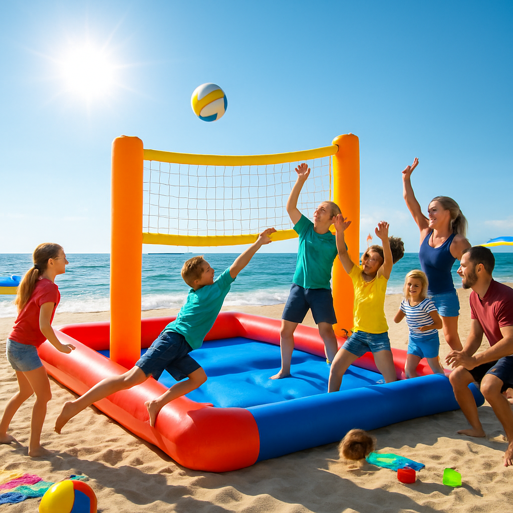 The Ultimate Outdoor Water Sports Inflatable Volleyball Setup for Family Fun  