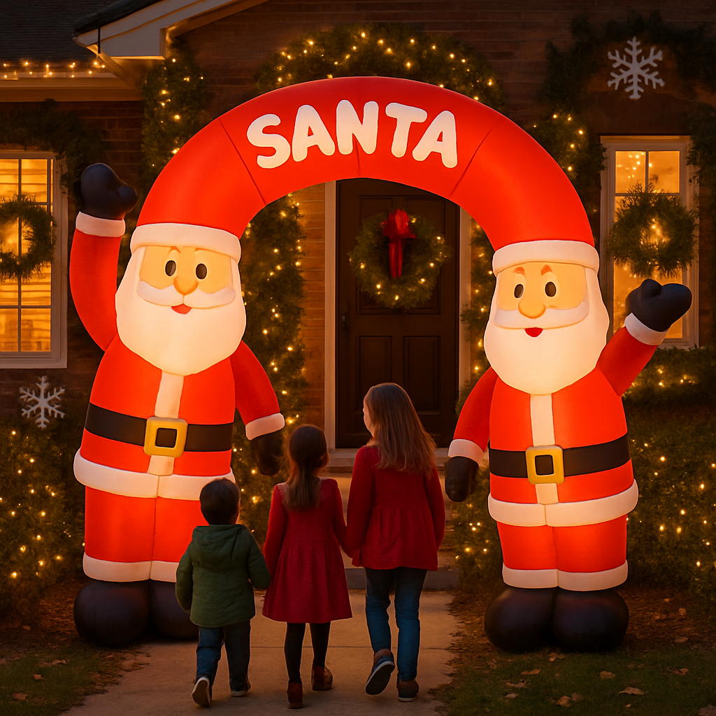 Transform Your Entryway with an Inflatable Santa Claus Archway for Holiday Decorations Transform Your Entryway with an Inflatable Santa Claus Archway for Holiday Decorations