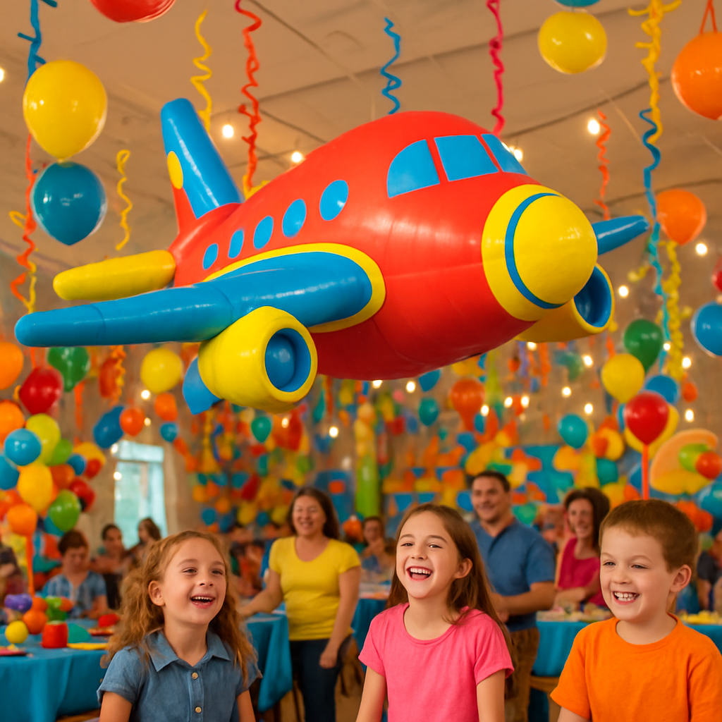 Creating Eye-Catching Ceiling Hangings for Event Decoration: The Magic of Inflatable Airplanes  