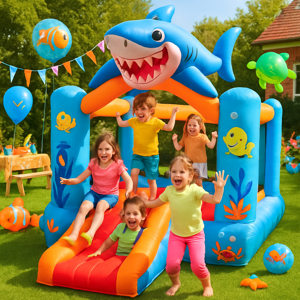 Ocean-Themed Inflatable Bouncy Castle: A Highlight for Kids Parties  